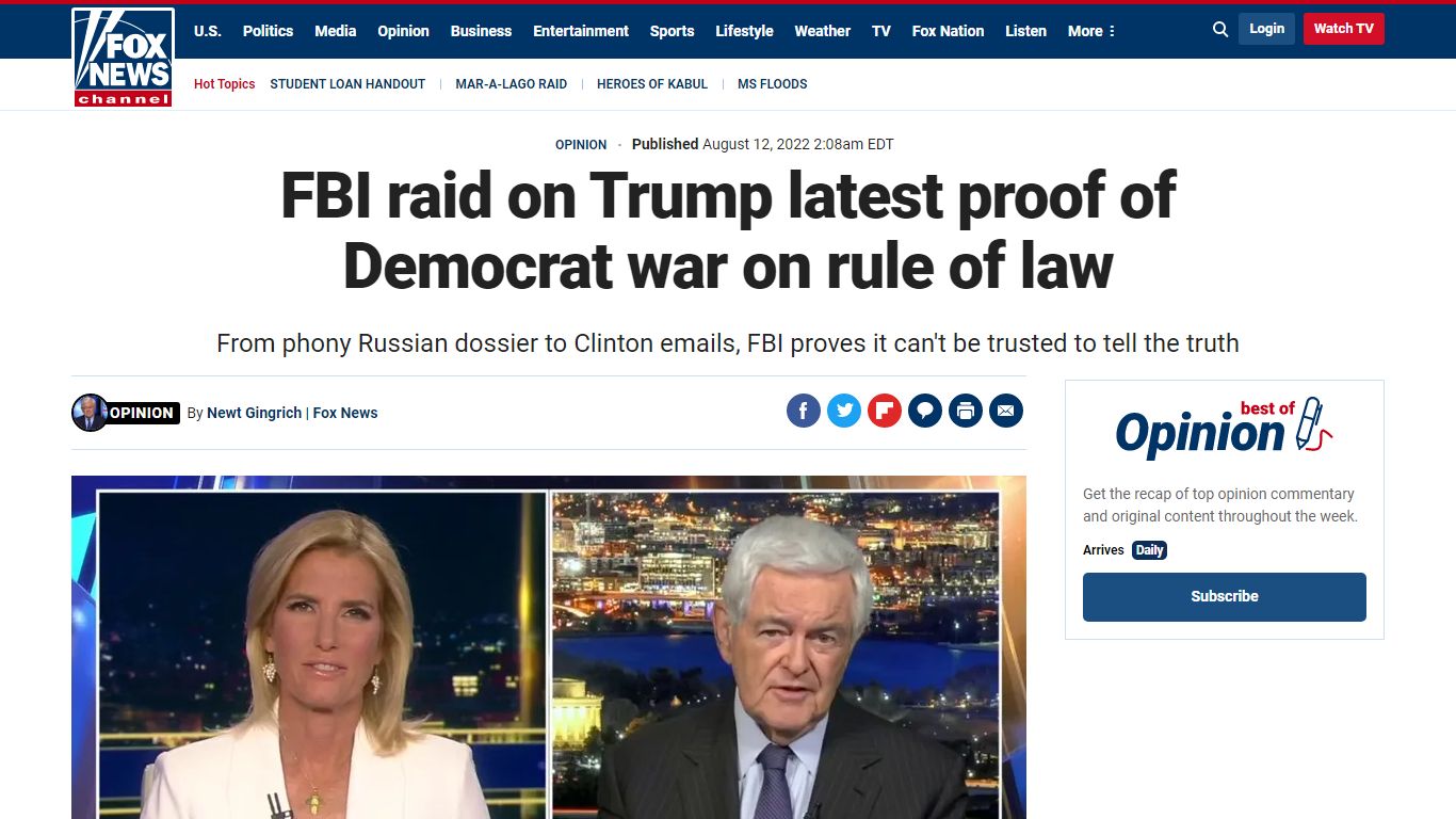 FBI raid on Trump latest proof of Democrat war on rule of law